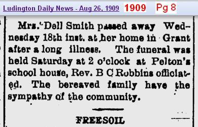 2 - death Lucy Smith obits on 26 Aug 1909 - page 8 - 1